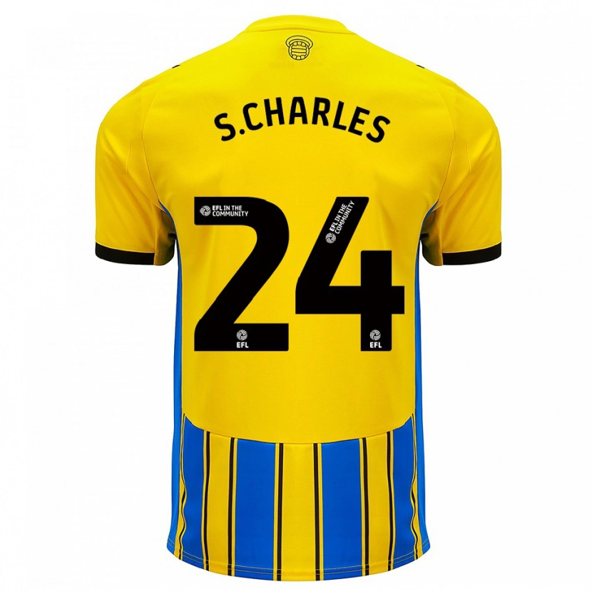 Danxen Men Shea Charles #24 Blue Yellow Away Jersey 2025/26 T-Shirt