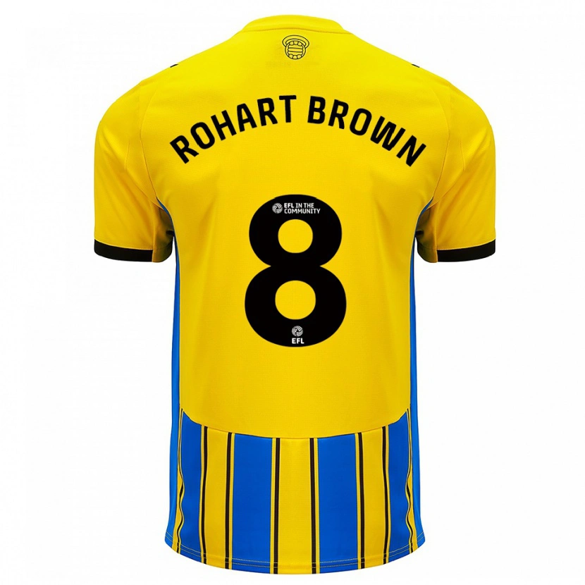 Danxen Men Thierry Rohart-Brown #8 Blue Yellow Away Jersey 2025/26 T-Shirt