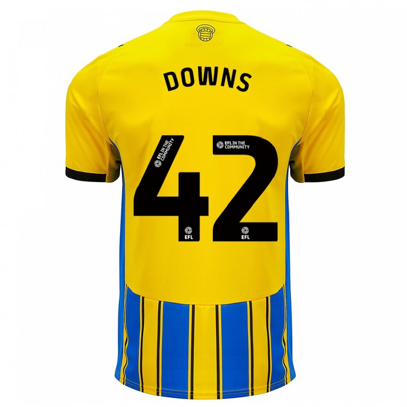 Danxen Men Damion Downs #42 Blue Yellow Away Jersey 2025/26 T-Shirt