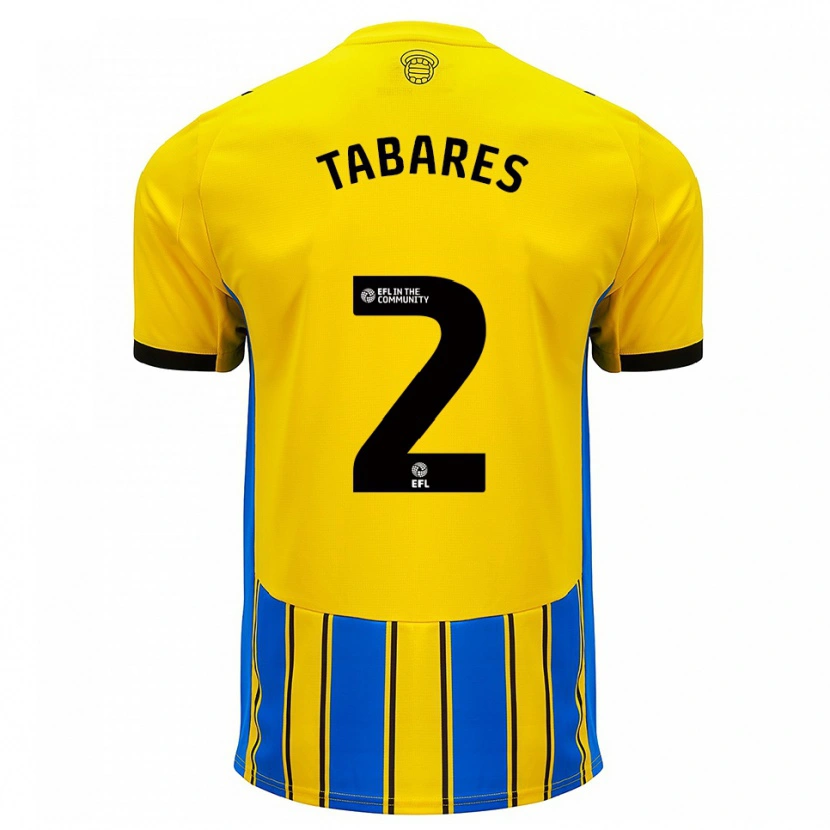 Danxen Men Samuel Tabares #2 Blue Yellow Away Jersey 2025/26 T-Shirt