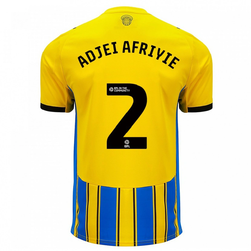 Danxen Men Hansel Adjei-Afriyie #2 Blue Yellow Away Jersey 2025/26 T-Shirt