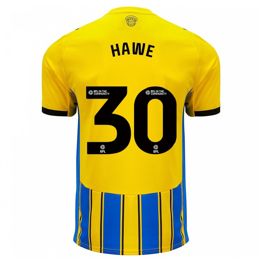 Danxen Men Luke Hawe #30 Blue Yellow Away Jersey 2025/26 T-Shirt