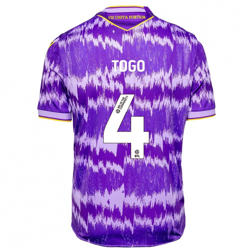 Danxen Men Ian Togo #4 Purple Yellow Away Jersey 2025/26 T-Shirt