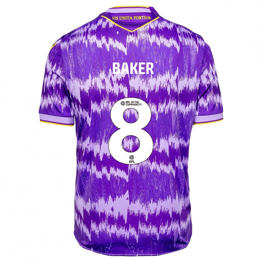Danxen Men Lewis Baker #8 Purple Yellow Away Jersey 2025/26 T-Shirt