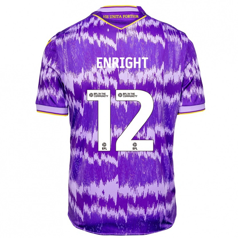 Danxen Men Luke Enright #12 Purple Yellow Away Jersey 2025/26 T-Shirt