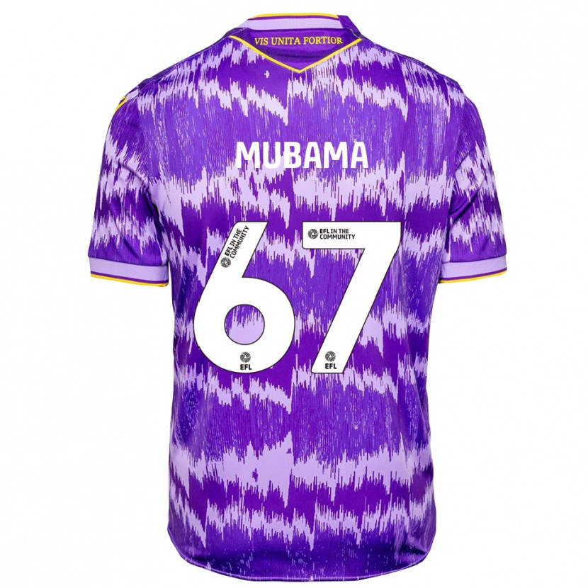 Danxen Men Divin Mubama #67 Purple Yellow Away Jersey 2025/26 T-Shirt