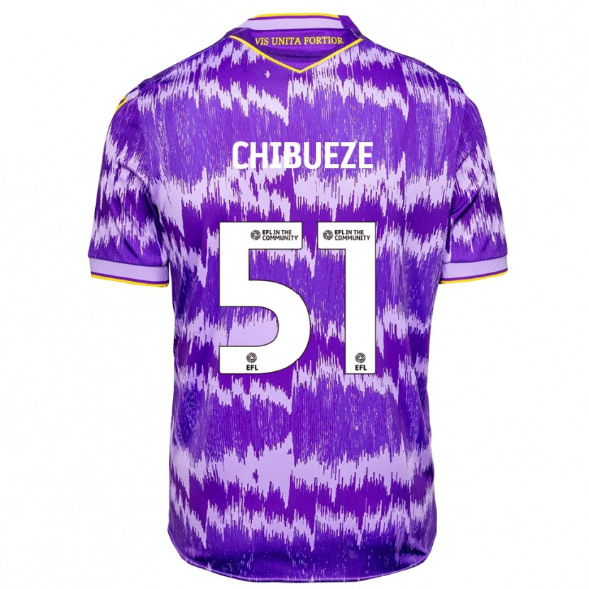 Danxen Men Chinonso Chibueze #51 Purple Yellow Away Jersey 2025/26 T-Shirt