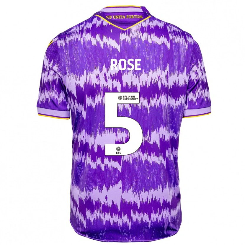 Danxen Men Michael Rose #5 Purple Yellow Away Jersey 2025/26 T-Shirt