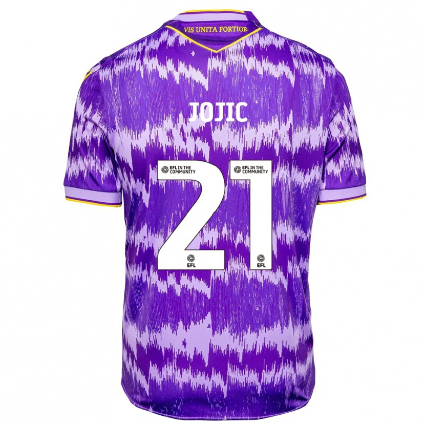 Danxen Men Nikola Jojic #21 Purple Yellow Away Jersey 2025/26 T-Shirt