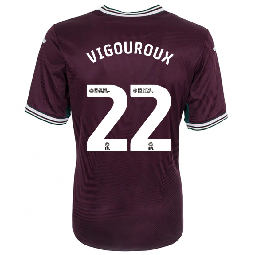 Danxen Men Lawrence Vigouroux #22 Rust Red White Away Jersey 2025/26 T-Shirt