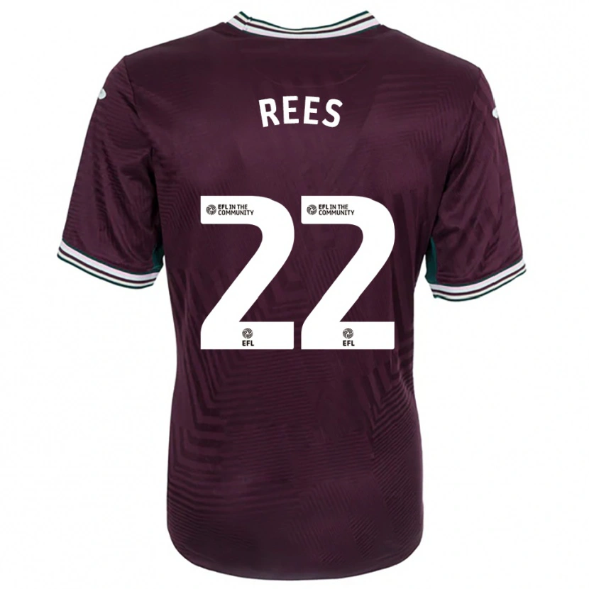 Danxen Men Nia Rees #22 Rust Red White Away Jersey 2025/26 T-Shirt