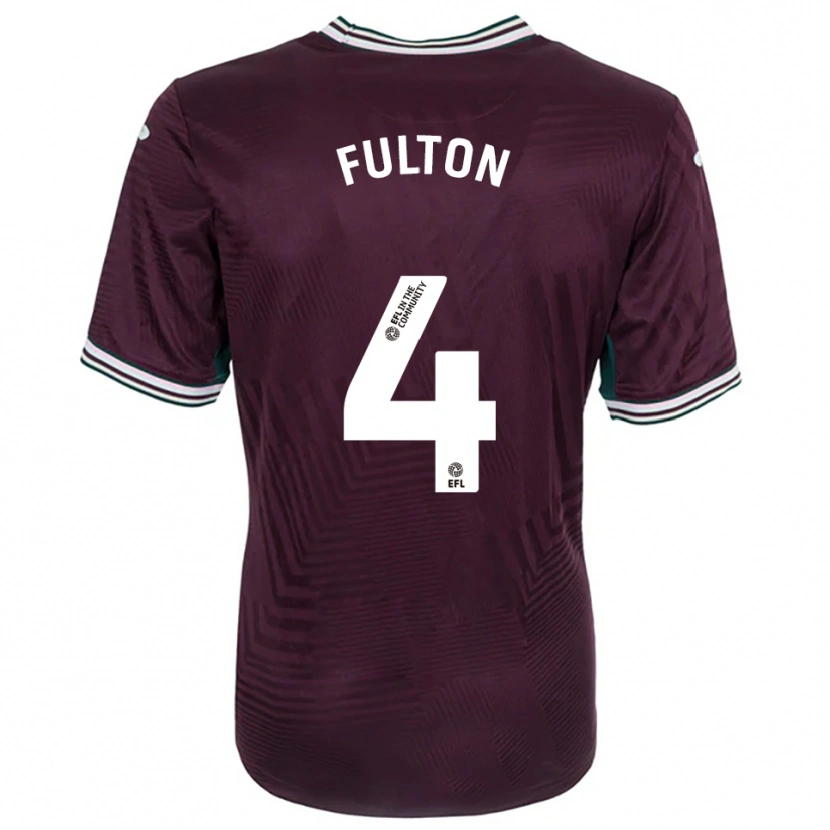 Danxen Men Jay Fulton #4 Rust Red White Away Jersey 2025/26 T-Shirt