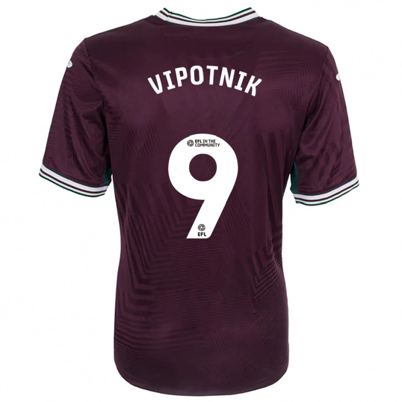 Danxen Men Zan Vipotnik #9 Rust Red White Away Jersey 2025/26 T-Shirt