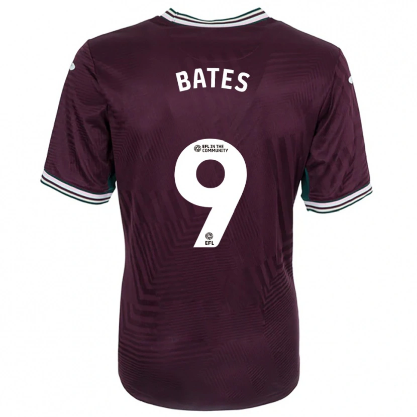 Danxen Men Morgan Bates #9 Rust Red White Away Jersey 2025/26 T-Shirt