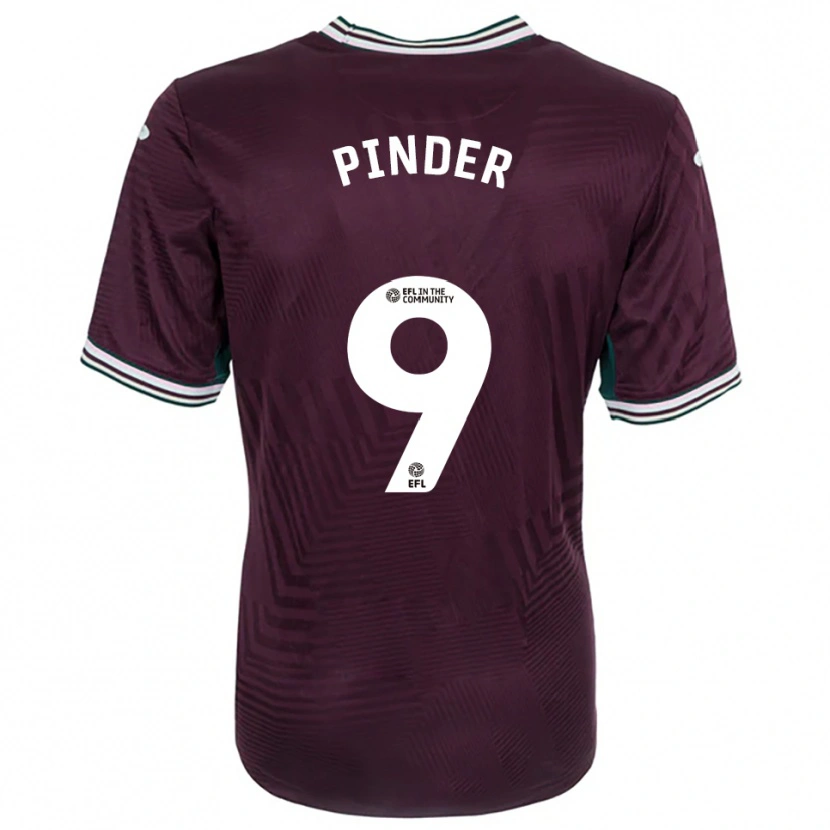 Danxen Men Robyn Pinder #9 Rust Red White Away Jersey 2025/26 T-Shirt