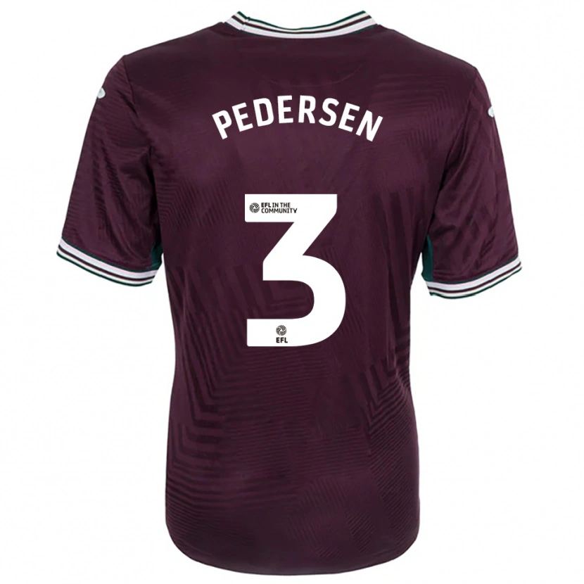 Danxen Men Kristian Pedersen #3 Rust Red White Away Jersey 2025/26 T-Shirt