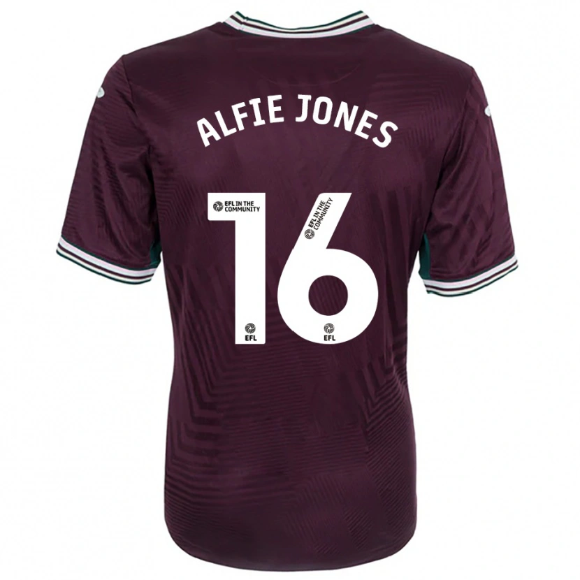 Danxen Men Alfie Jones #16 Rust Red White Away Jersey 2025/26 T-Shirt