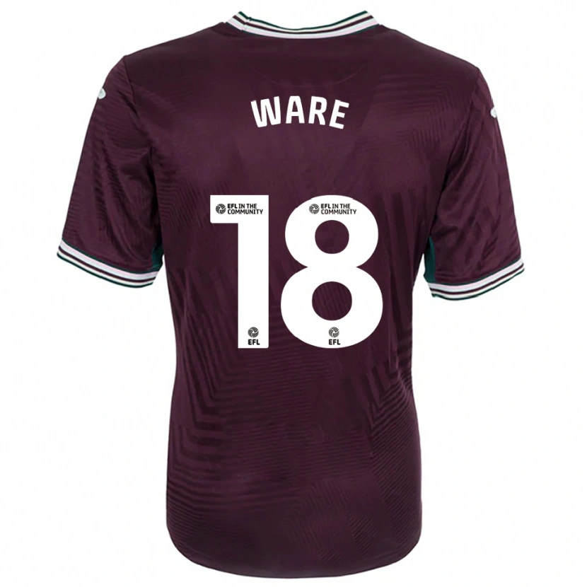 Danxen Men Phoebe Ware #18 Rust Red White Away Jersey 2025/26 T-Shirt