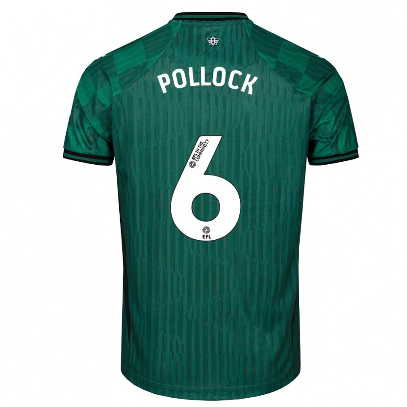Danxen Men Mattie Pollock #6 Green Black Away Jersey 2025/26 T-Shirt