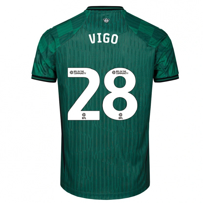 Danxen Men Francesca Vigo #28 Green Black Away Jersey 2025/26 T-Shirt