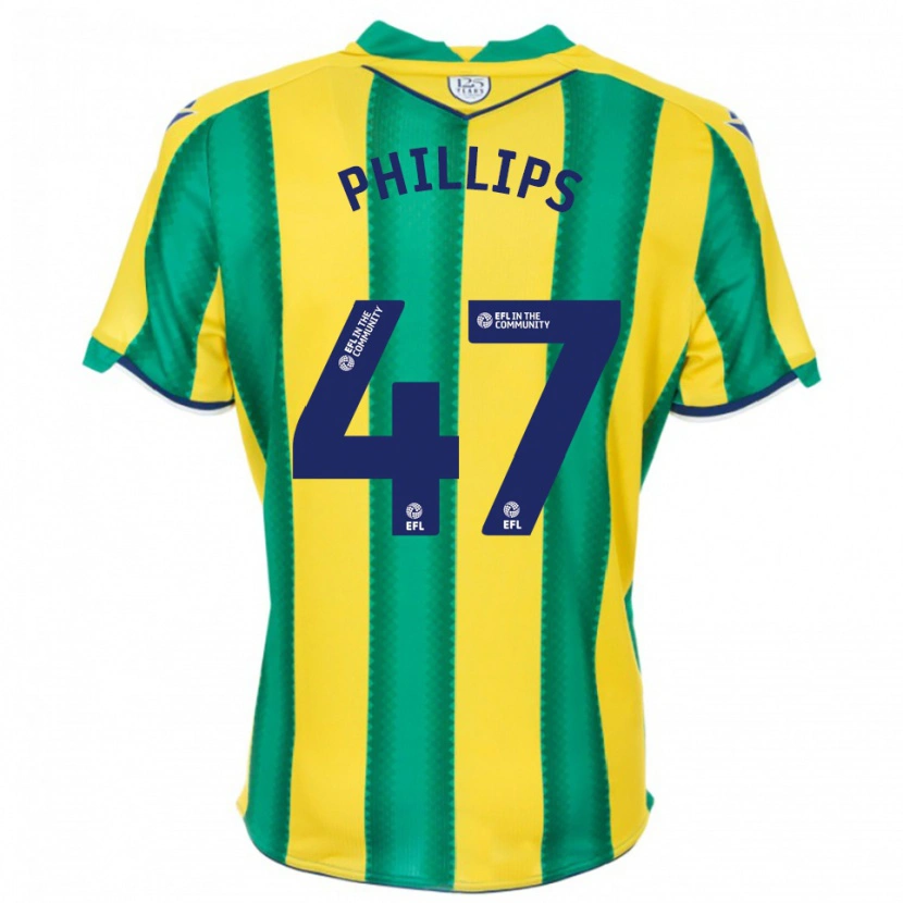 Danxen Men Nat Phillips #47 Yellow Green Away Jersey 2025/26 T-Shirt