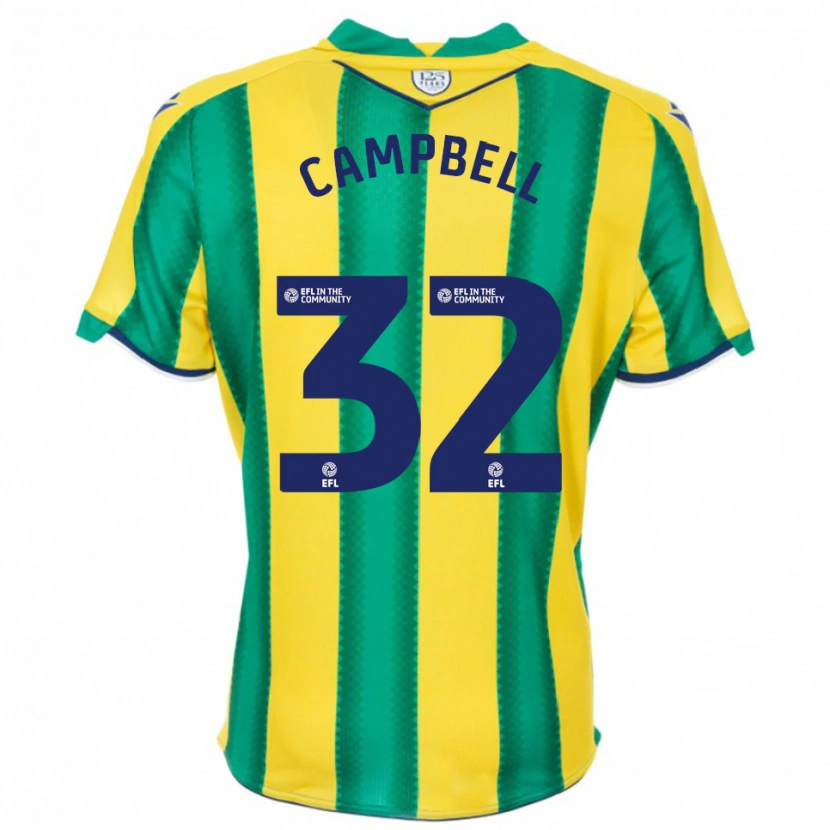 Danxen Men George Campbell #32 Yellow Green Away Jersey 2025/26 T-Shirt