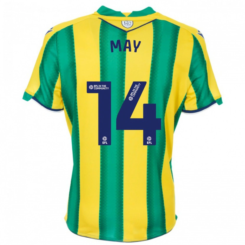 Danxen Men Ellie May #14 Yellow Green Away Jersey 2025/26 T-Shirt