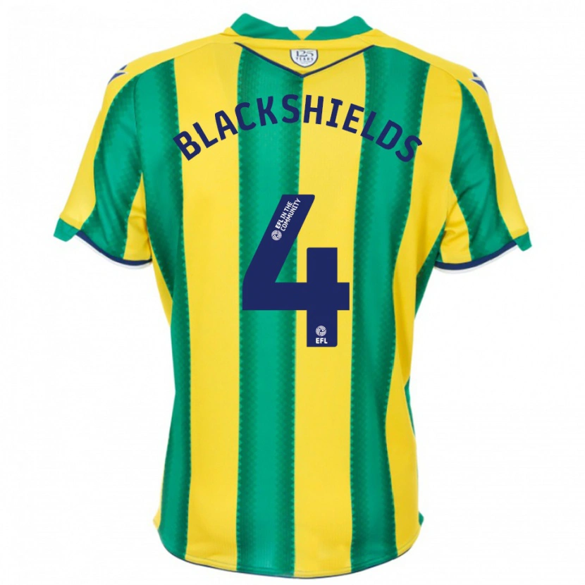 Danxen Men Charlie Blackshields #4 Yellow Green Away Jersey 2025/26 T-Shirt