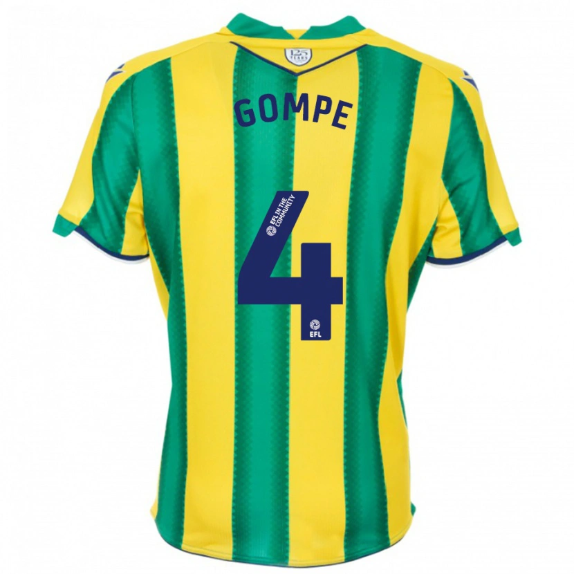Danxen Men Shane Gompe #4 Yellow Green Away Jersey 2025/26 T-Shirt