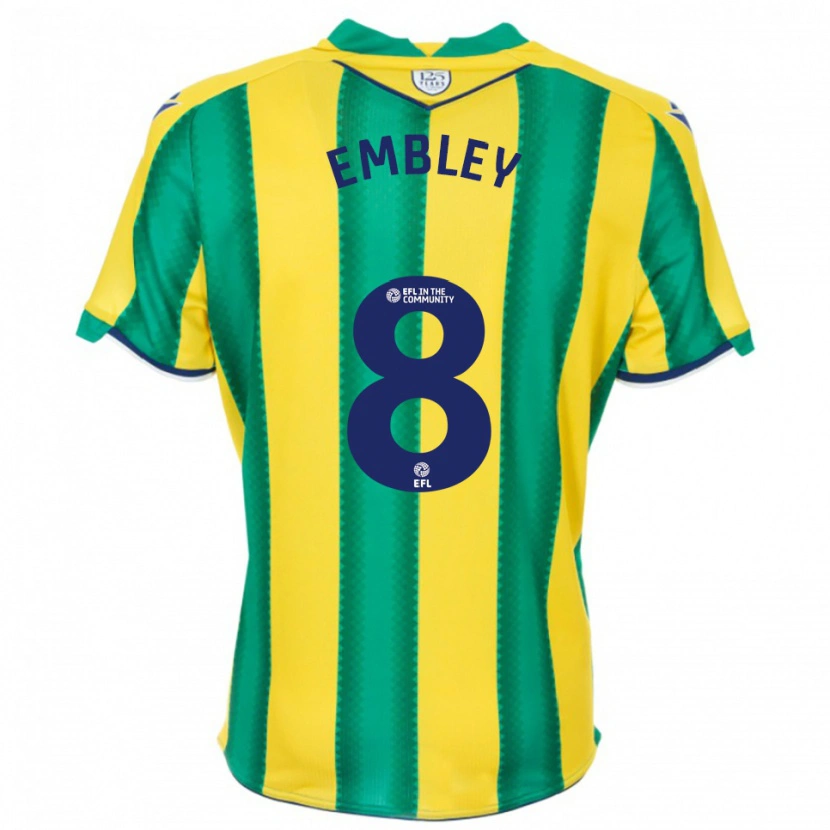 Danxen Men Rosie Embley #8 Yellow Green Away Jersey 2025/26 T-Shirt