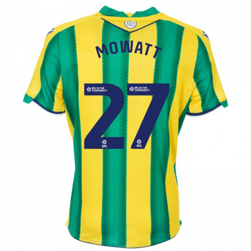 Danxen Men Alex Mowatt #27 Yellow Green Away Jersey 2025/26 T-Shirt