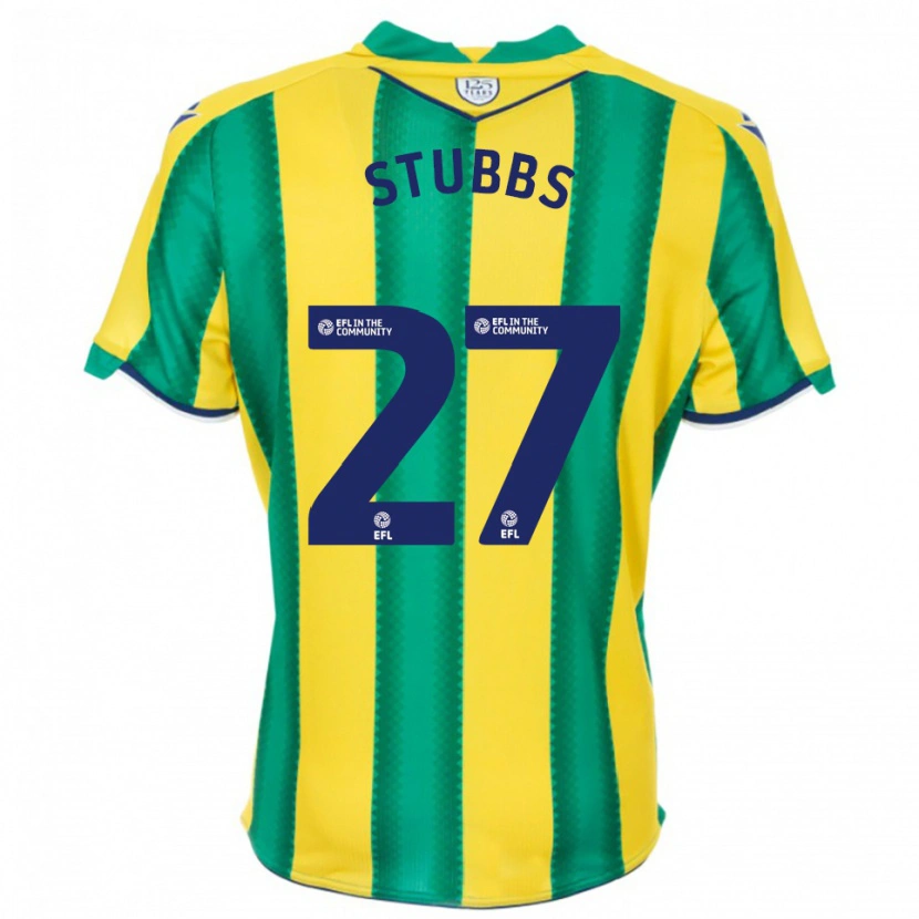 Danxen Men Olivia Stubbs #27 Yellow Green Away Jersey 2025/26 T-Shirt