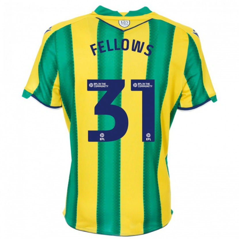 Danxen Men Tom Fellows #31 Yellow Green Away Jersey 2025/26 T-Shirt