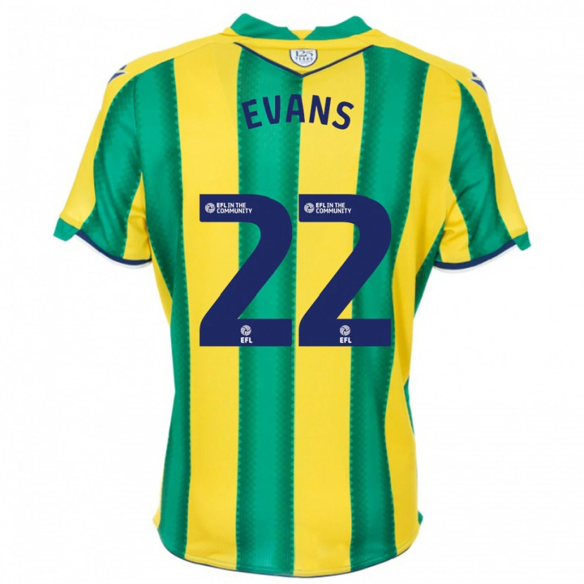 Danxen Men Kate Evans #22 Yellow Green Away Jersey 2025/26 T-Shirt