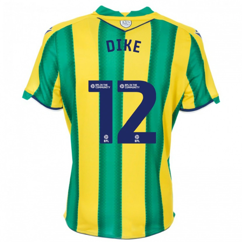 Danxen Men Daryl Dike #12 Yellow Green Away Jersey 2025/26 T-Shirt