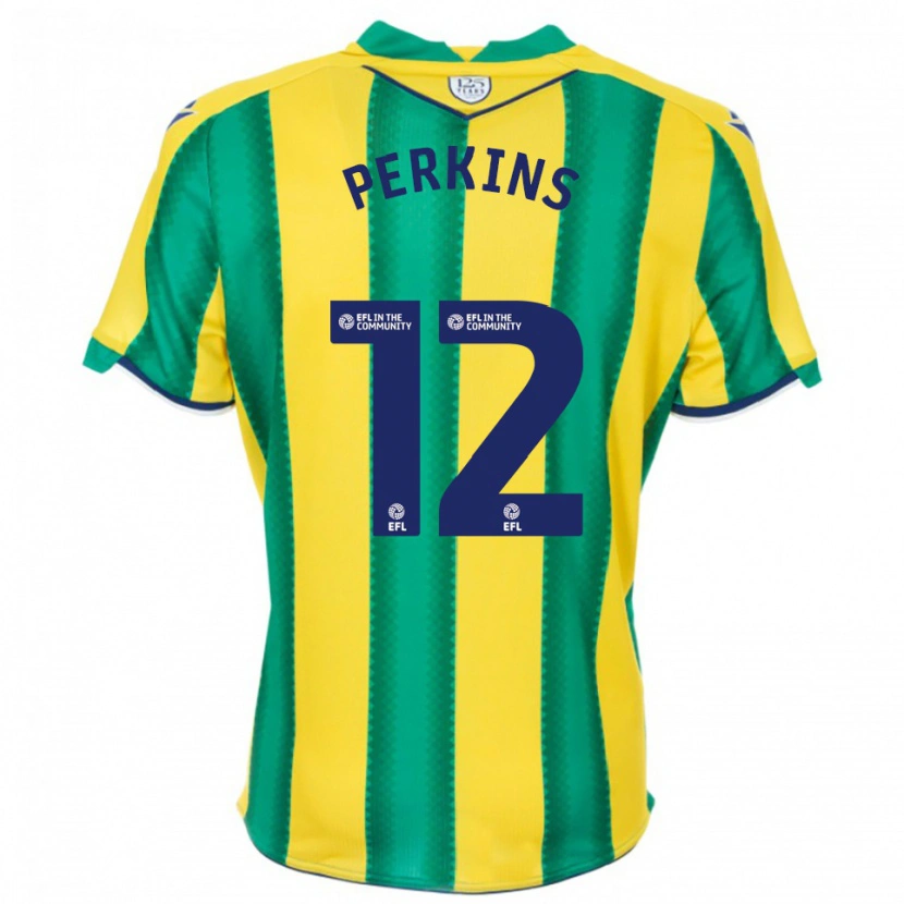 Danxen Men Antonio Perkins #12 Yellow Green Away Jersey 2025/26 T-Shirt