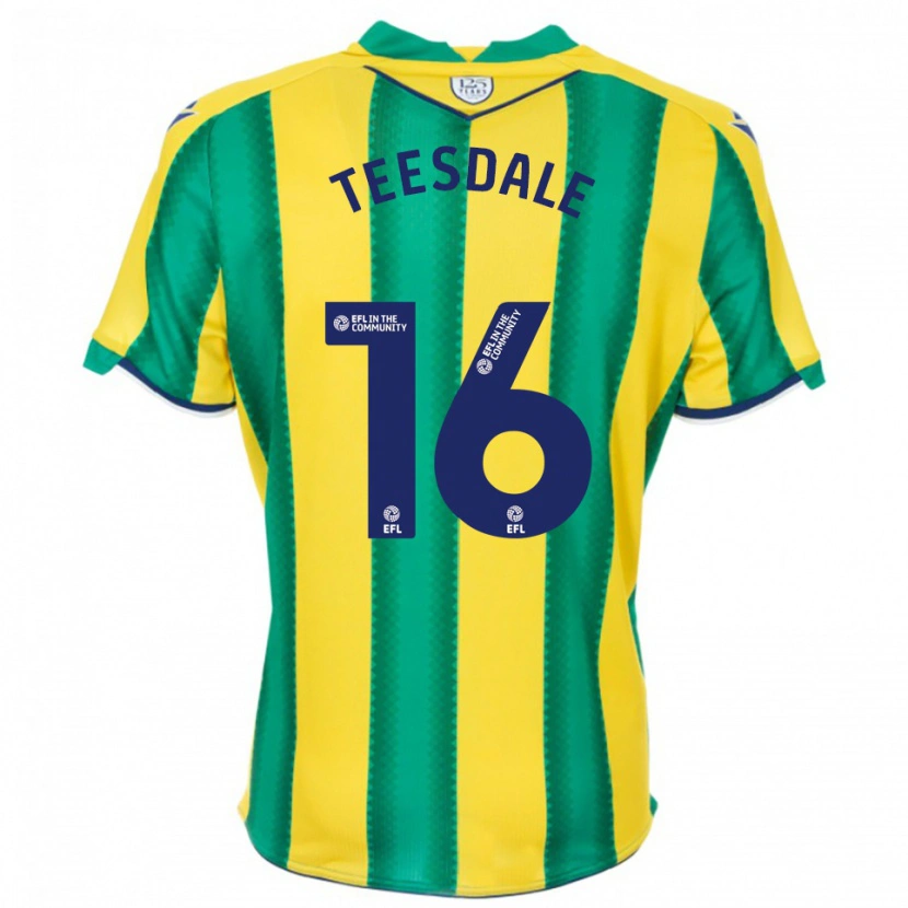 Danxen Men Finn Teesdale #16 Yellow Green Away Jersey 2025/26 T-Shirt