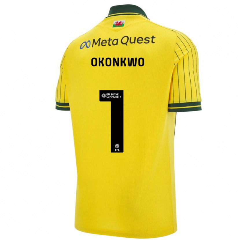 Danxen Men Arthur Okonkwo #1 Yellow Green Away Jersey 2025/26 T-Shirt