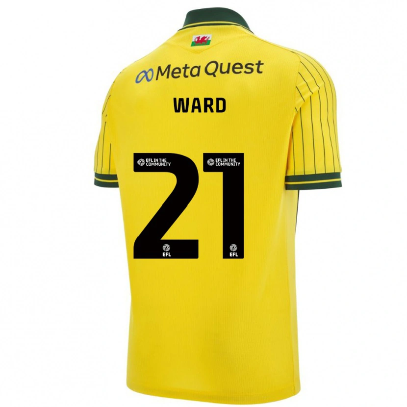 Danxen Men Danny Ward #21 Yellow Green Away Jersey 2025/26 T-Shirt