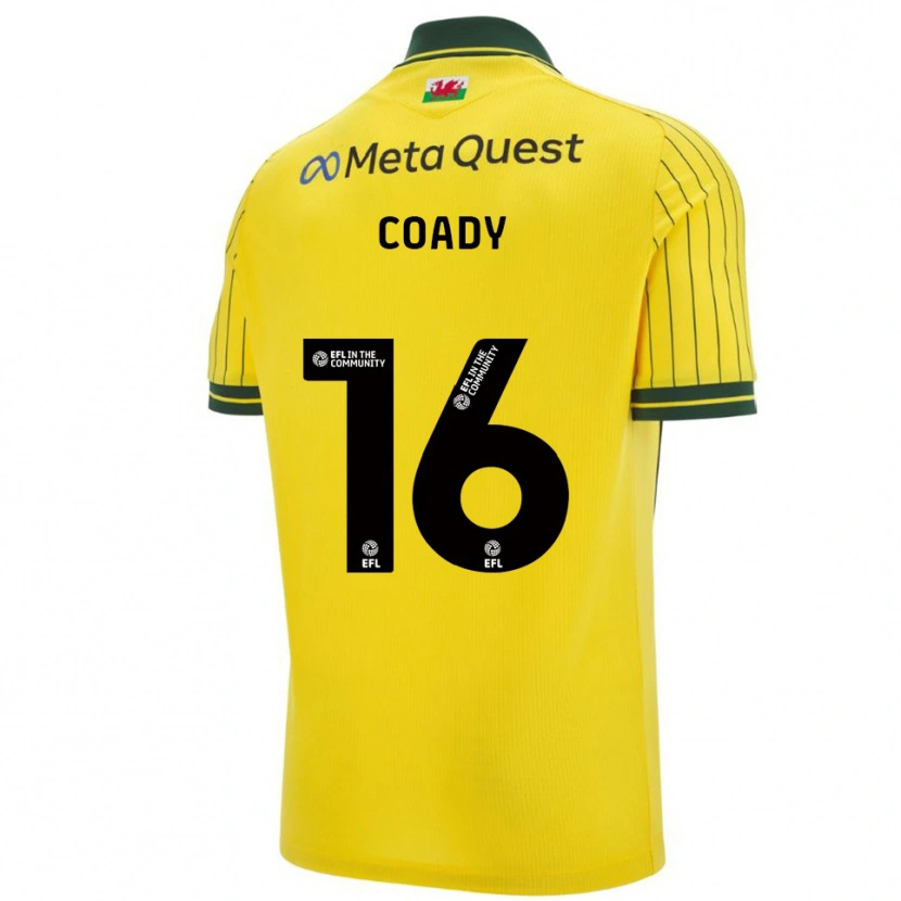 Danxen Men Conor Coady #16 Yellow Green Away Jersey 2025/26 T-Shirt
