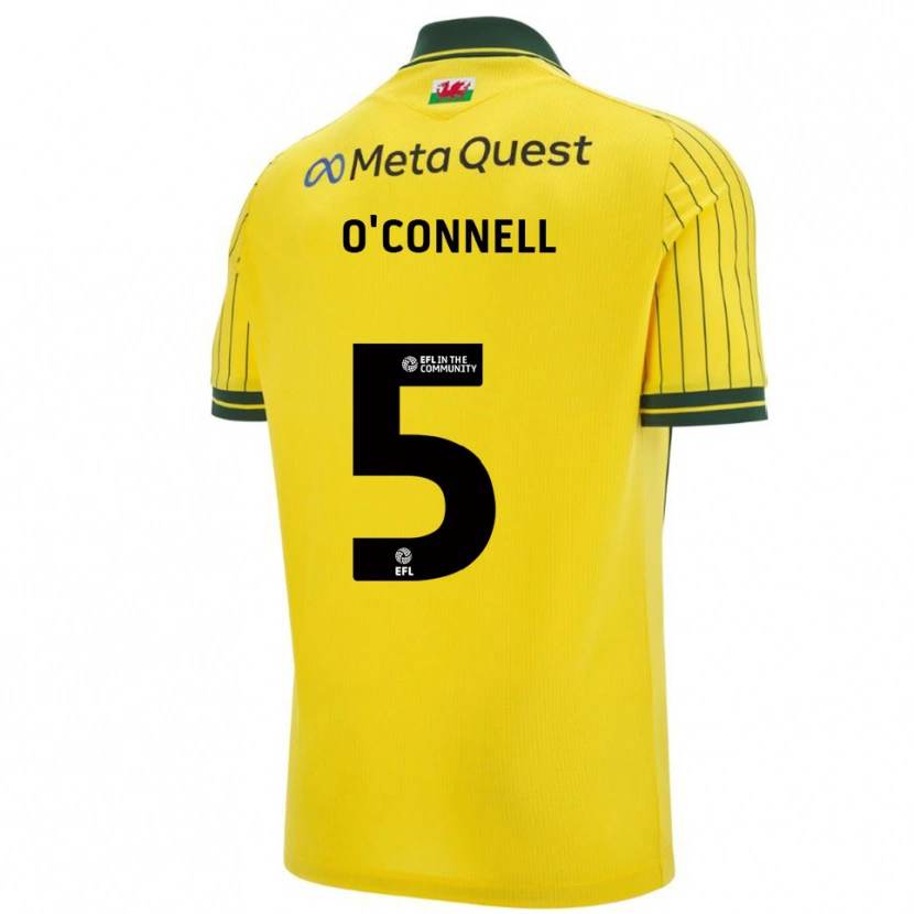Danxen Men Eoghan O'connell #5 Yellow Green Away Jersey 2025/26 T-Shirt