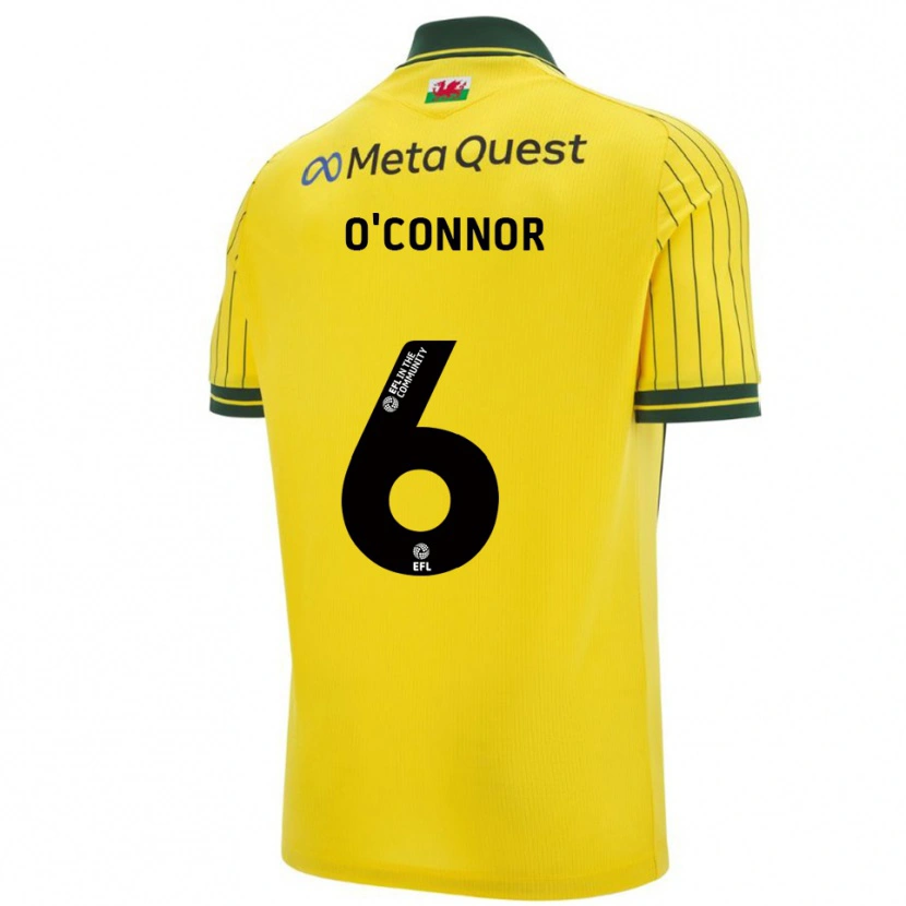 Danxen Men Thomas O'connor #6 Yellow Green Away Jersey 2025/26 T-Shirt