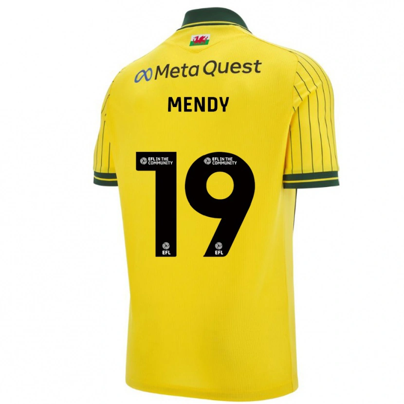 Danxen Men Jacob Mendy #19 Yellow Green Away Jersey 2025/26 T-Shirt