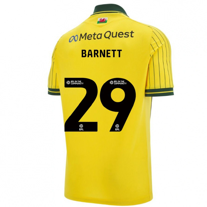 Danxen Men Ryan Barnett #29 Yellow Green Away Jersey 2025/26 T-Shirt