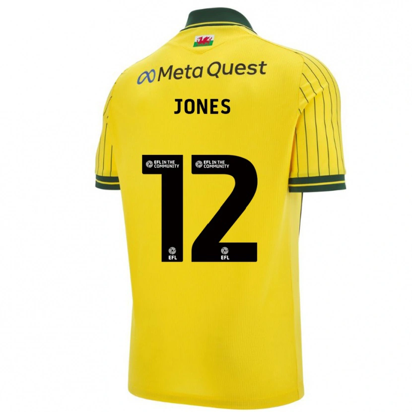 Danxen Men Carra Jones #12 Yellow Green Away Jersey 2025/26 T-Shirt