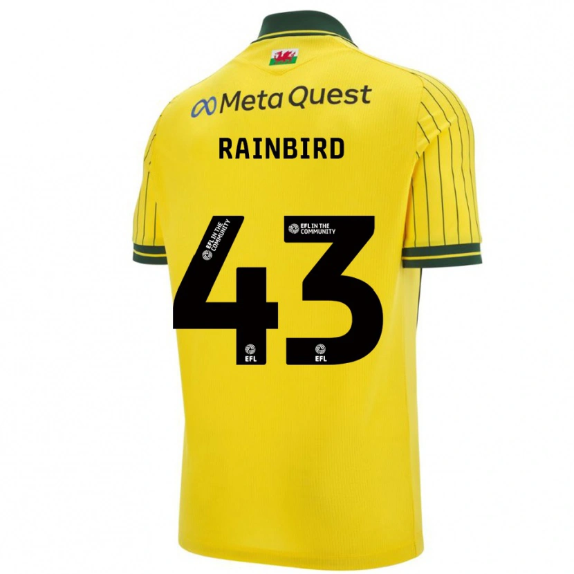 Danxen Men James Rainbird #43 Yellow Green Away Jersey 2025/26 T-Shirt