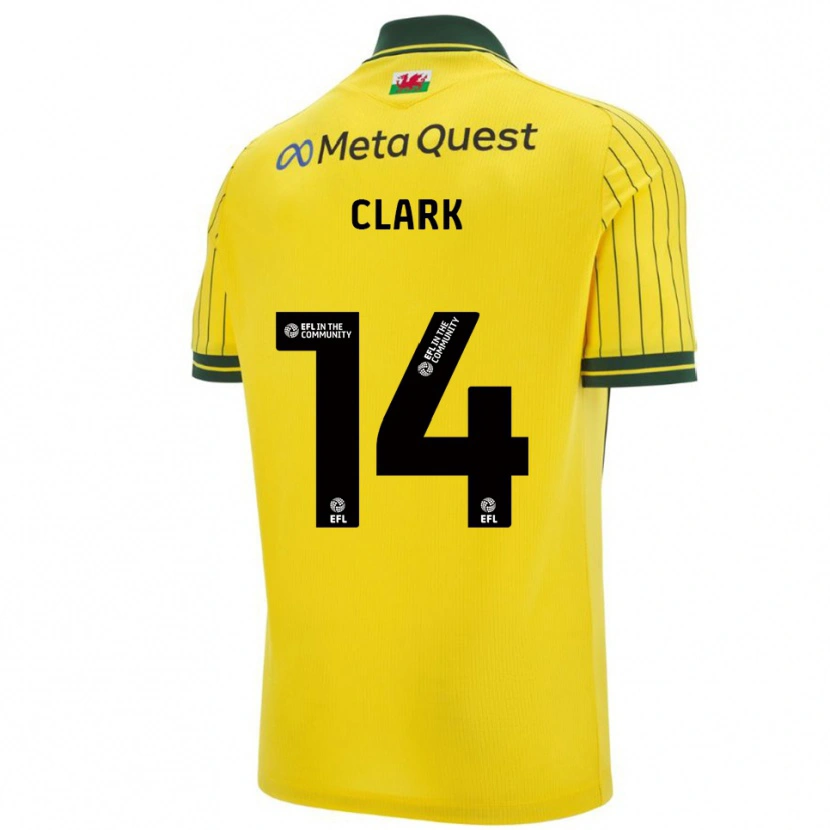 Danxen Men Nat Clark #14 Yellow Green Away Jersey 2025/26 T-Shirt