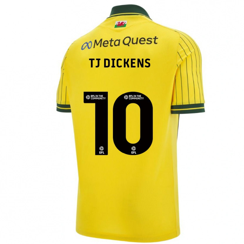 Danxen Men Tonicha Tj Dickens #10 Yellow Green Away Jersey 2025/26 T-Shirt