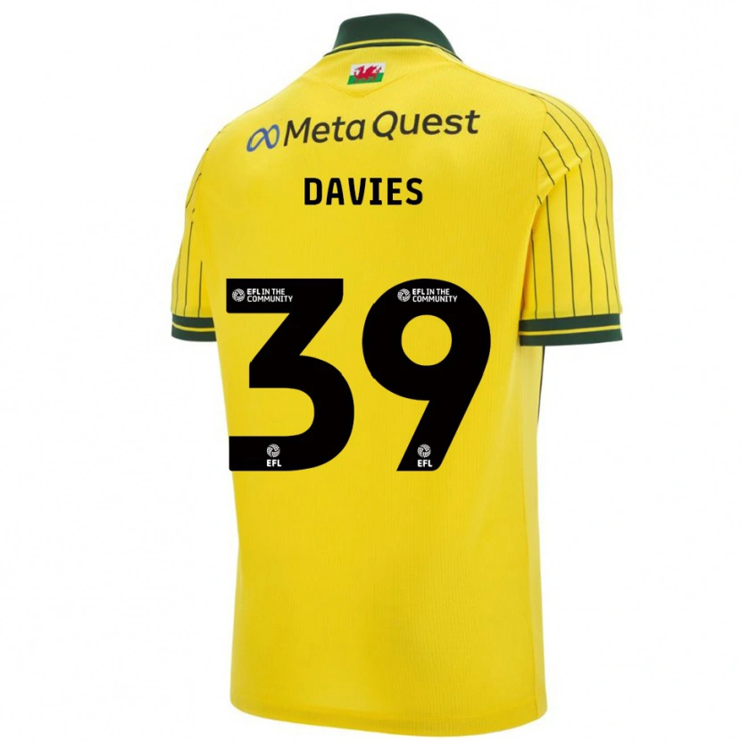 Danxen Men Daniel Davies #39 Yellow Green Away Jersey 2025/26 T-Shirt