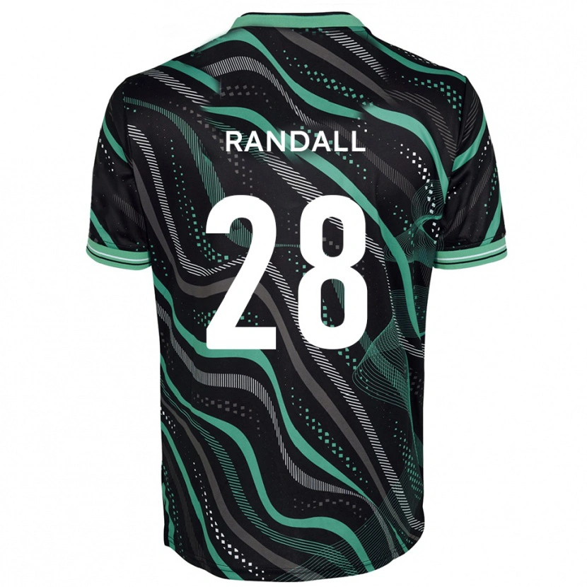 Danxen Men Thomas Randall #28 Black Green Away Jersey 2025/26 T-Shirt